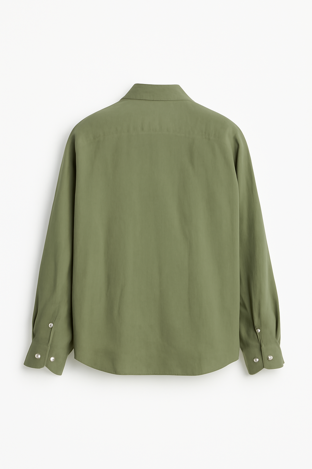 100% OLIVE LINEN SHIRT